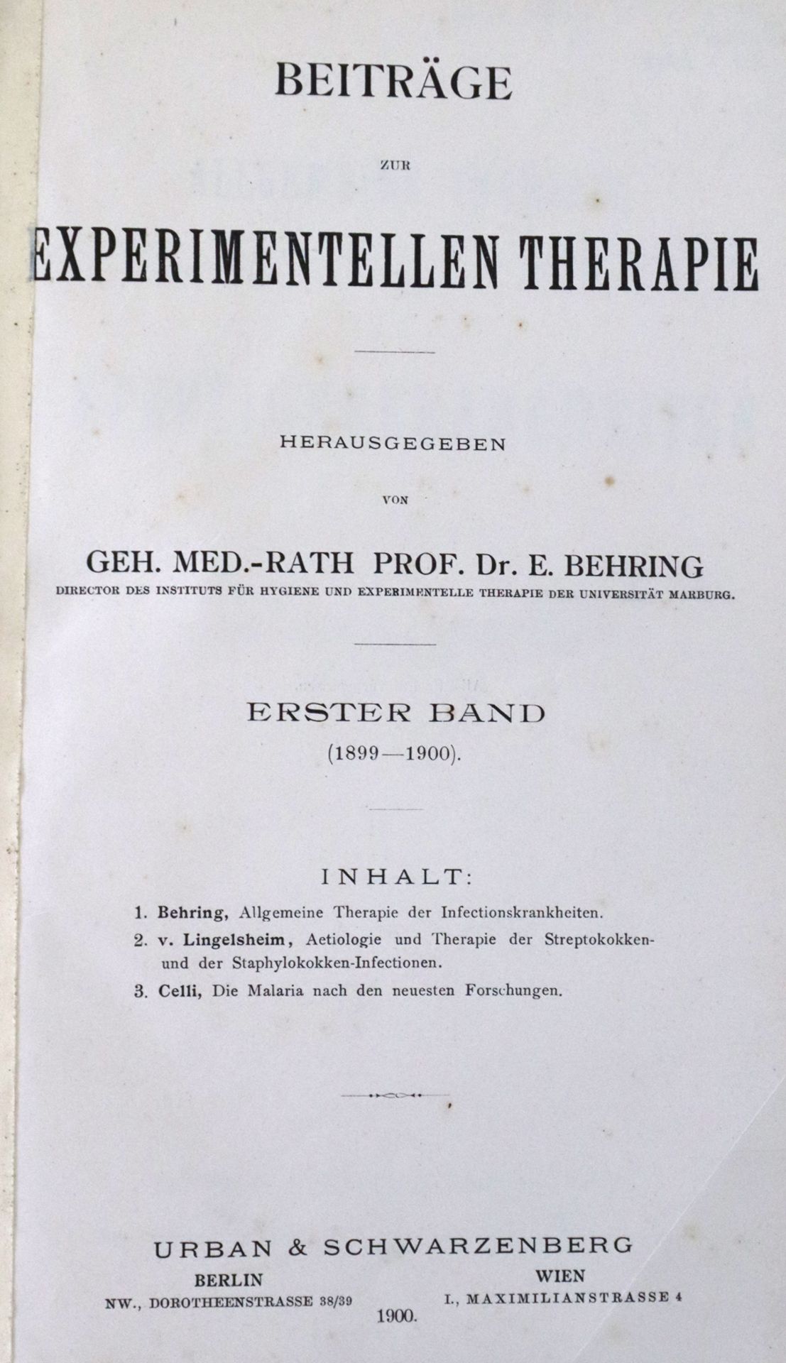 Behring,E. (Hrsg.).