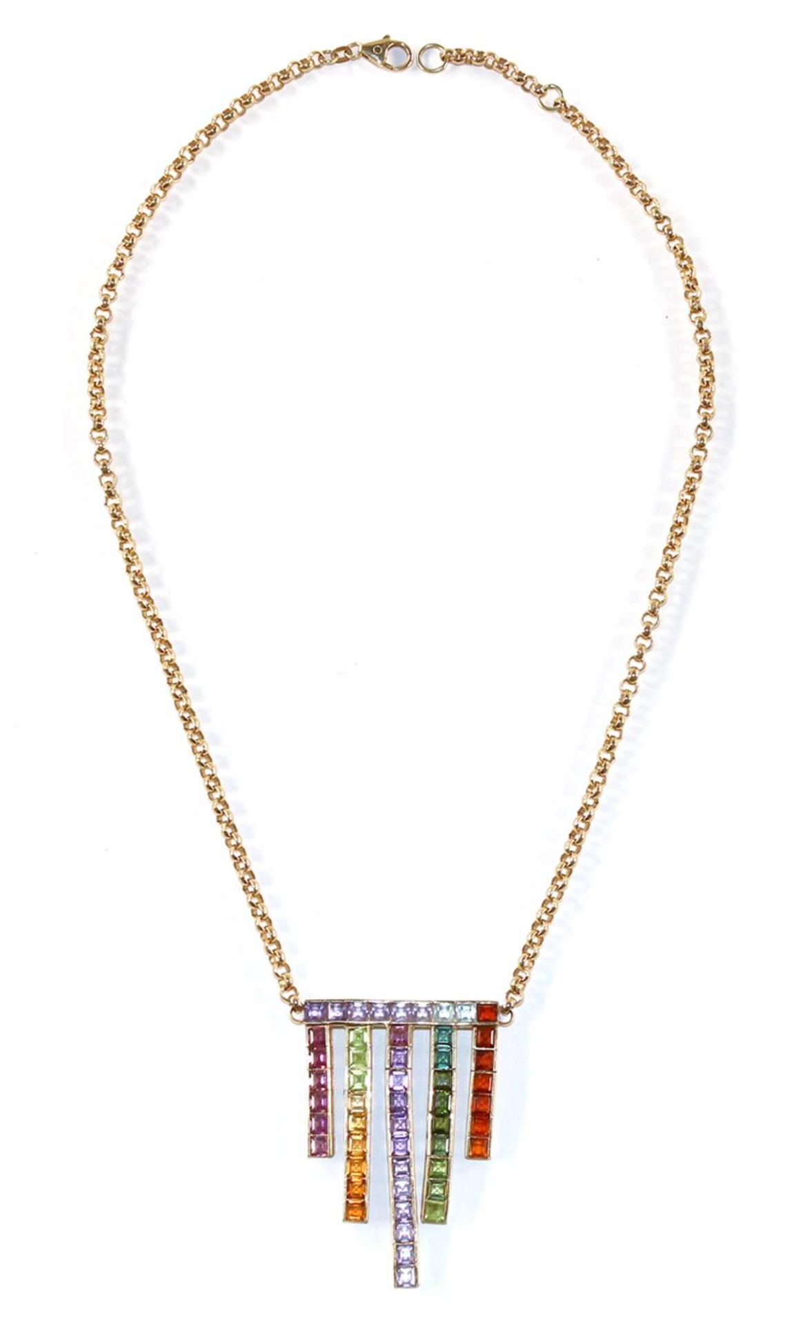 585 GG Collier im Art Deco. - Bild 2 aus 2