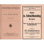 Sehwers, Johann. Endspielstudien. Berlin und Lpz., de Gruyter, 1922. 8°. Mit 1 Bildnis und vielen