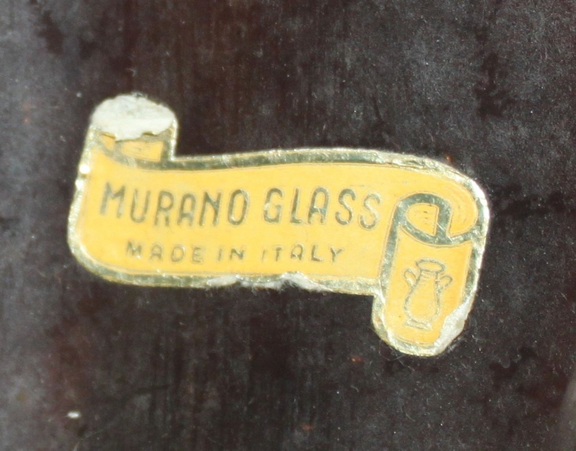 Glas. Italien. Murano. Geschweifte Schale im rotbraunem Glas. Nicht signiert, bezeichnet oder - Image 2 of 2