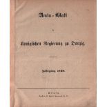 Danzig. Amts - Blatt der Königlichen Regierung zu Danzig Jahrgang 1868. Danzig, Schroth. 16 Bll.