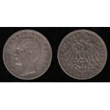 Deutsches Reich. Silbermünze. 5 Mark. Otto, König von Bayern. D 1901. Vorderseite: Porträt König