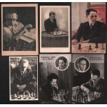 Postkarten. Sowjetische Schachmeister. 6 meist schwarzweiße und postalisch nicht gelaufene