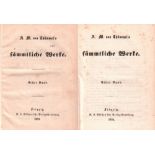 Thümmel, M(oritz) A(ugust) v. Sämmtliche Werke. 8 Bände. Leipzig, Göschen, 1853 - 54. Kl.- 8°.