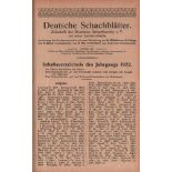 Deutsche Schachblätter. Zeitschrift des Deutschen Schachbundes. Hrsg. von A. Hild. 11. Jahrgang