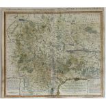 Braunschweig. Kolorierte Kupferstichkarte von den Homannischen Erben 1762.  Bildgröße 54 x 47 cm. (