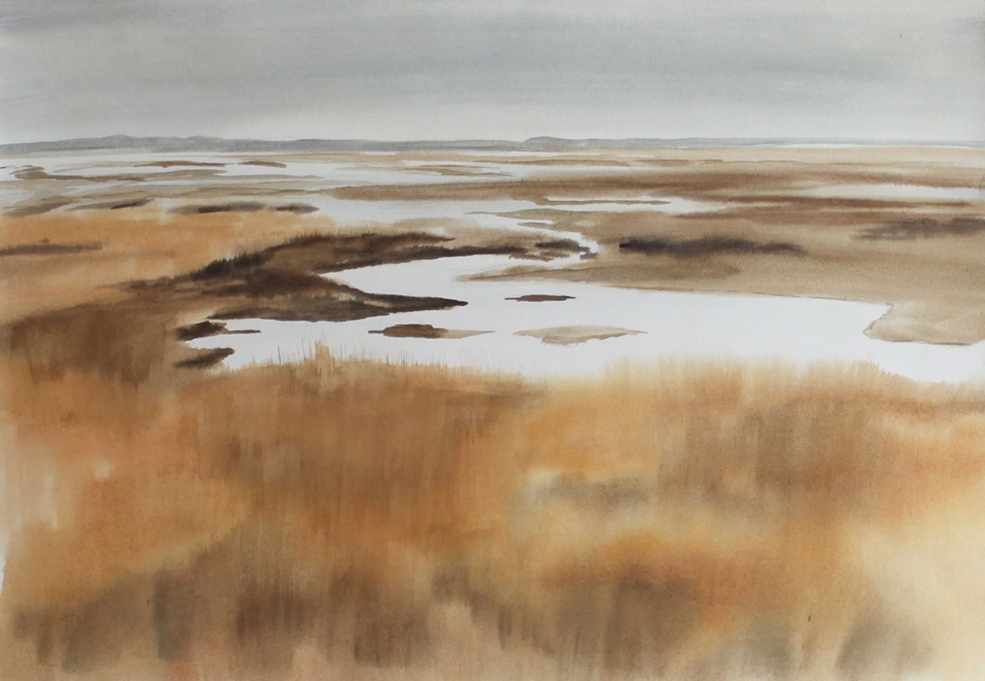 Behrens, Werner. "Am Strand / Sylt". Aquarell (Mischtechnik) auf Papier. Unten rechts signiert "W. B - Bild 2 aus 2