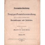 Danzig. Gemeindeverwaltung. Personalnachweisung der Danziger Gemeindeverwaltung und der mit