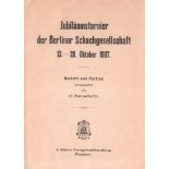 Berlin 1907. Ranneforth, H. (Hrsg.) Jubiläumsturnier der Berliner Schachgesellschaft 13. - 28.