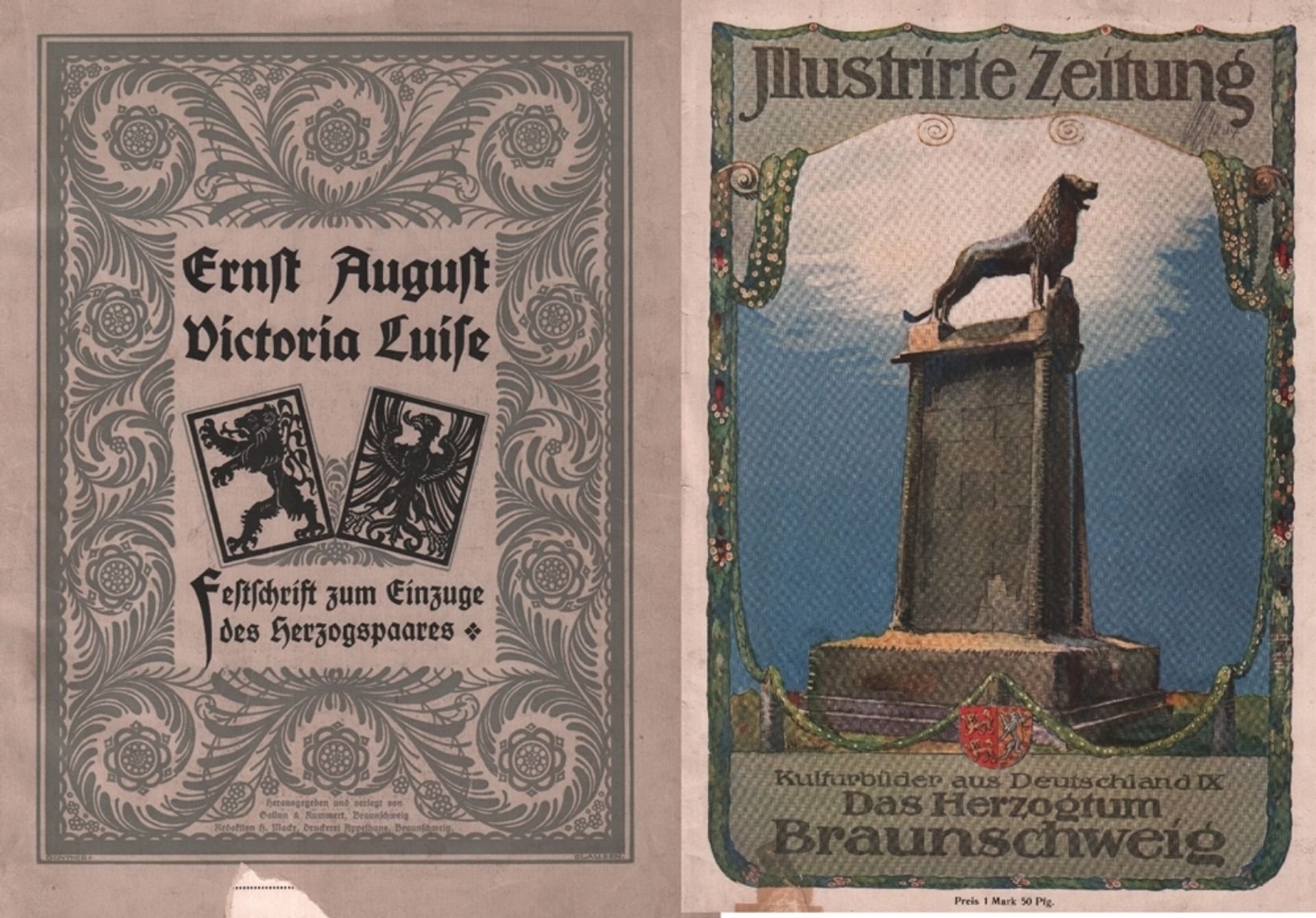 Braunschweig. Ernst August und Victoria Luise. Festschrift zu Einzuge des Herzogspaares Mit Beitägen