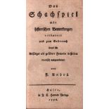 Andrae, H. F. (d.i. Adam Friedrich Geisler) Das Schachspiel mit historischen Bemerkungen erläutert