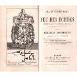 Basterot, [Barthélemy] Comte de. Traité élémentaire du jeu des échecs exposé d'après une méthode