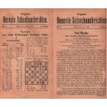 Kagans Neueste Schachnachrichten. Schachzeitung. Herausgegeben von Bernhard Kagan. 3. Jahrgang 1923.
