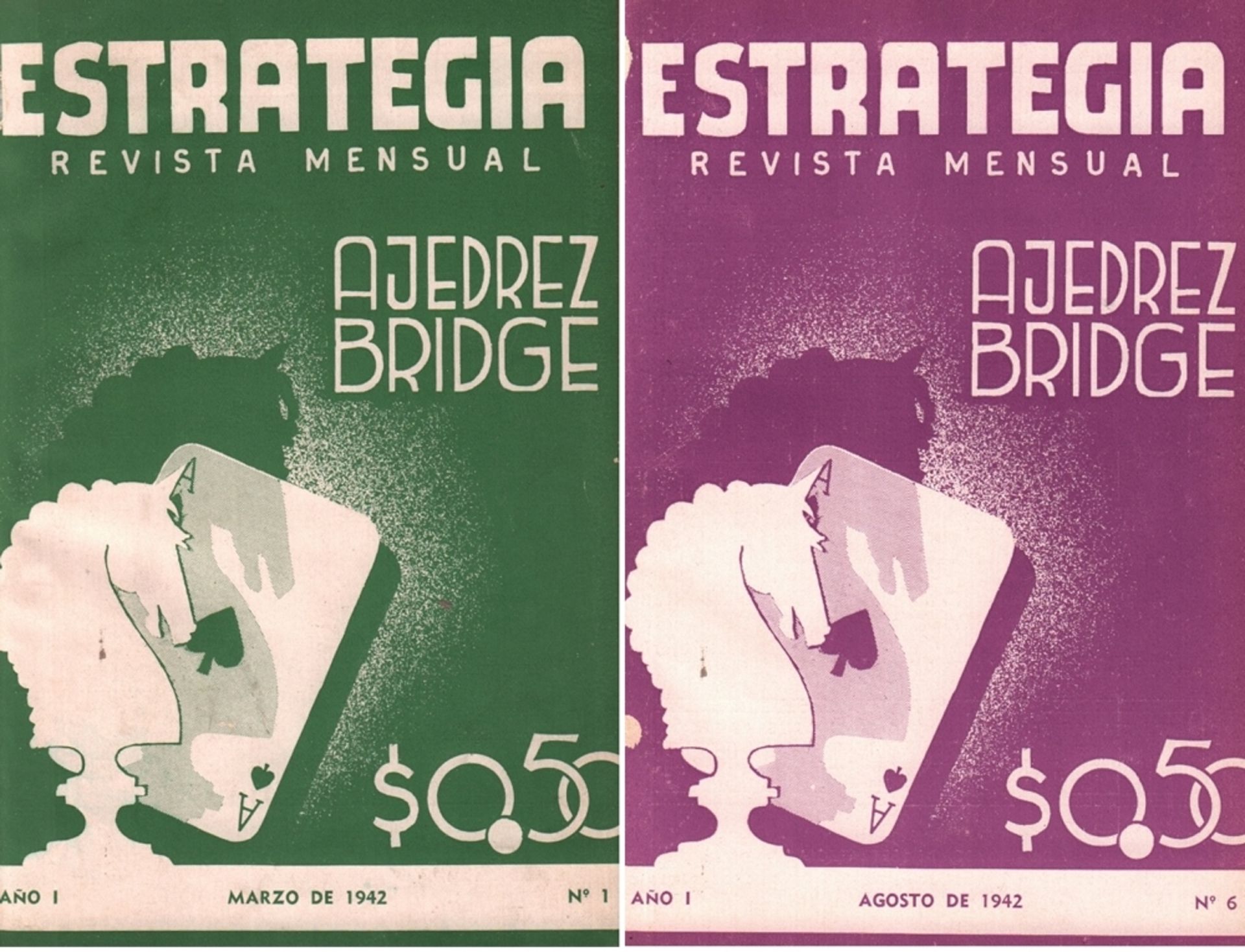 Estrategia. Revista mensual de Ajedrez y Bridge. Directores técnicos: Ajedrez: Miguel Czerniak.