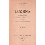 Lucena. Place, V. Lucena. Le premier en date des Théoriciens du Jeu des Echecs. Etude d'après un
