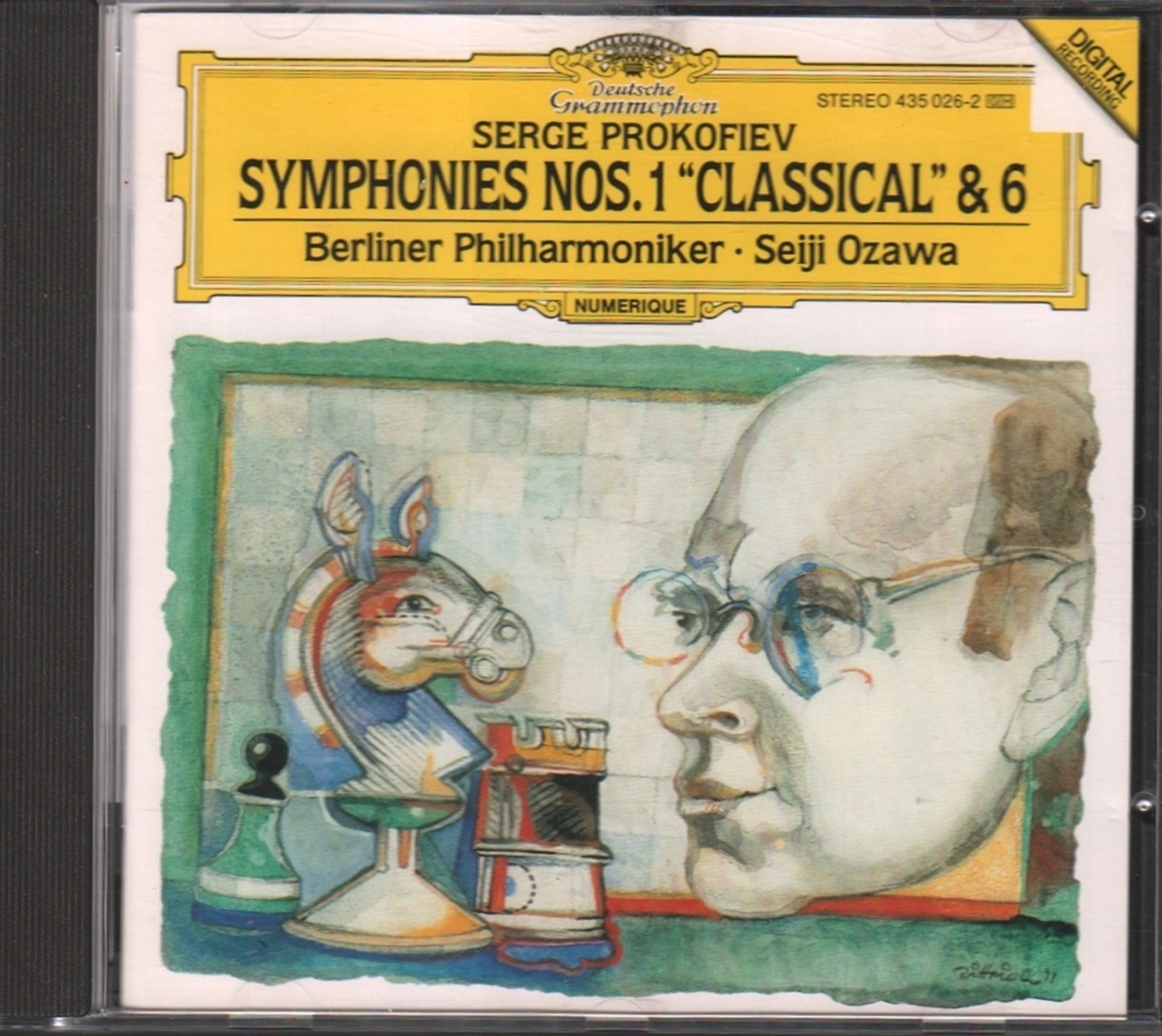 CD. Prokofiev, Serge. Symphonies Nos. 1 “Classical” & 6. Berliner Philharmoniker – Seiji Ozawa. DDD.