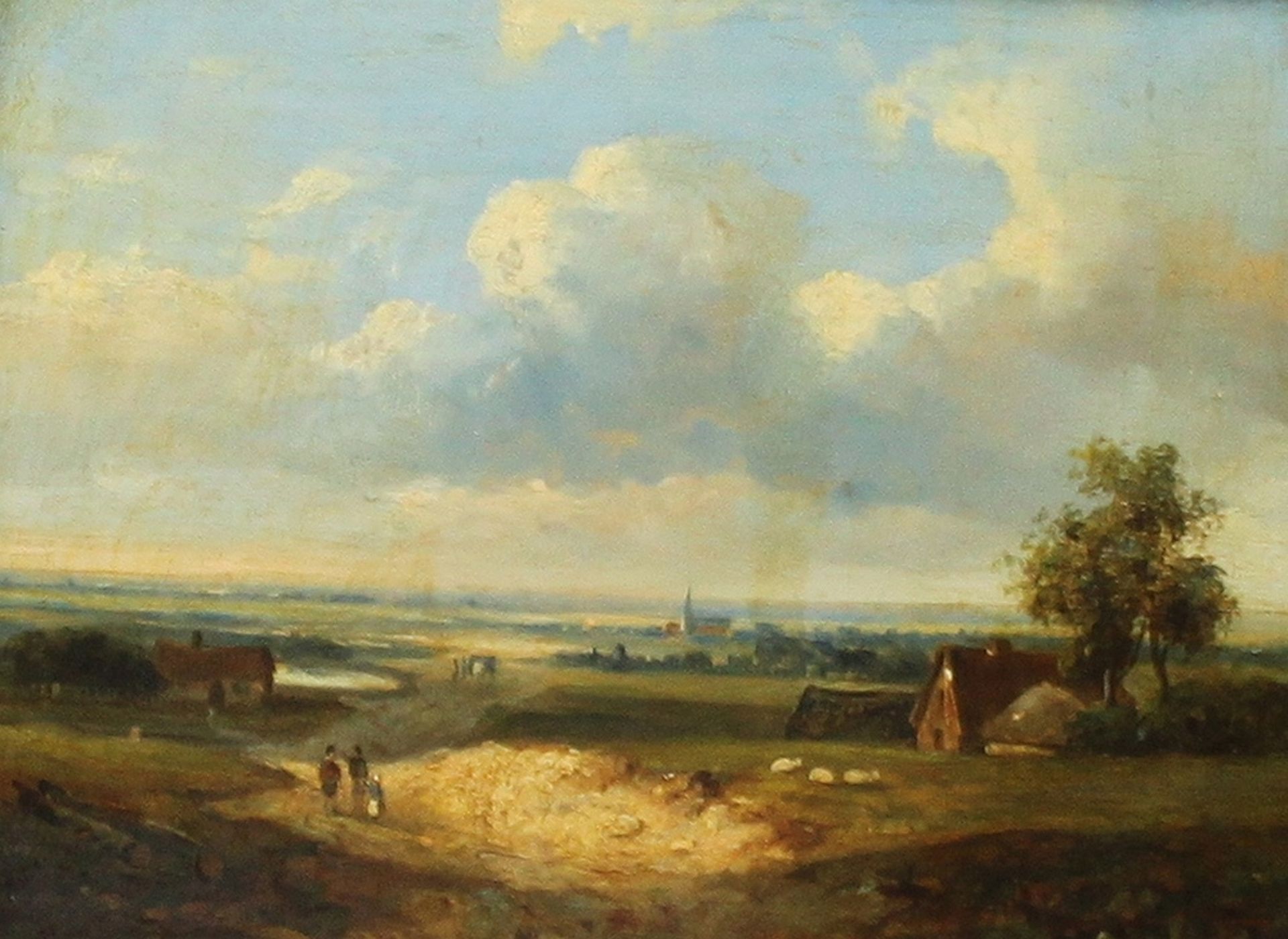 Roosenboom, Nicolaas Johannes. (Sommerliche Landschaft). Ölgemälde auf Holz. Unten links - Image 2 of 2