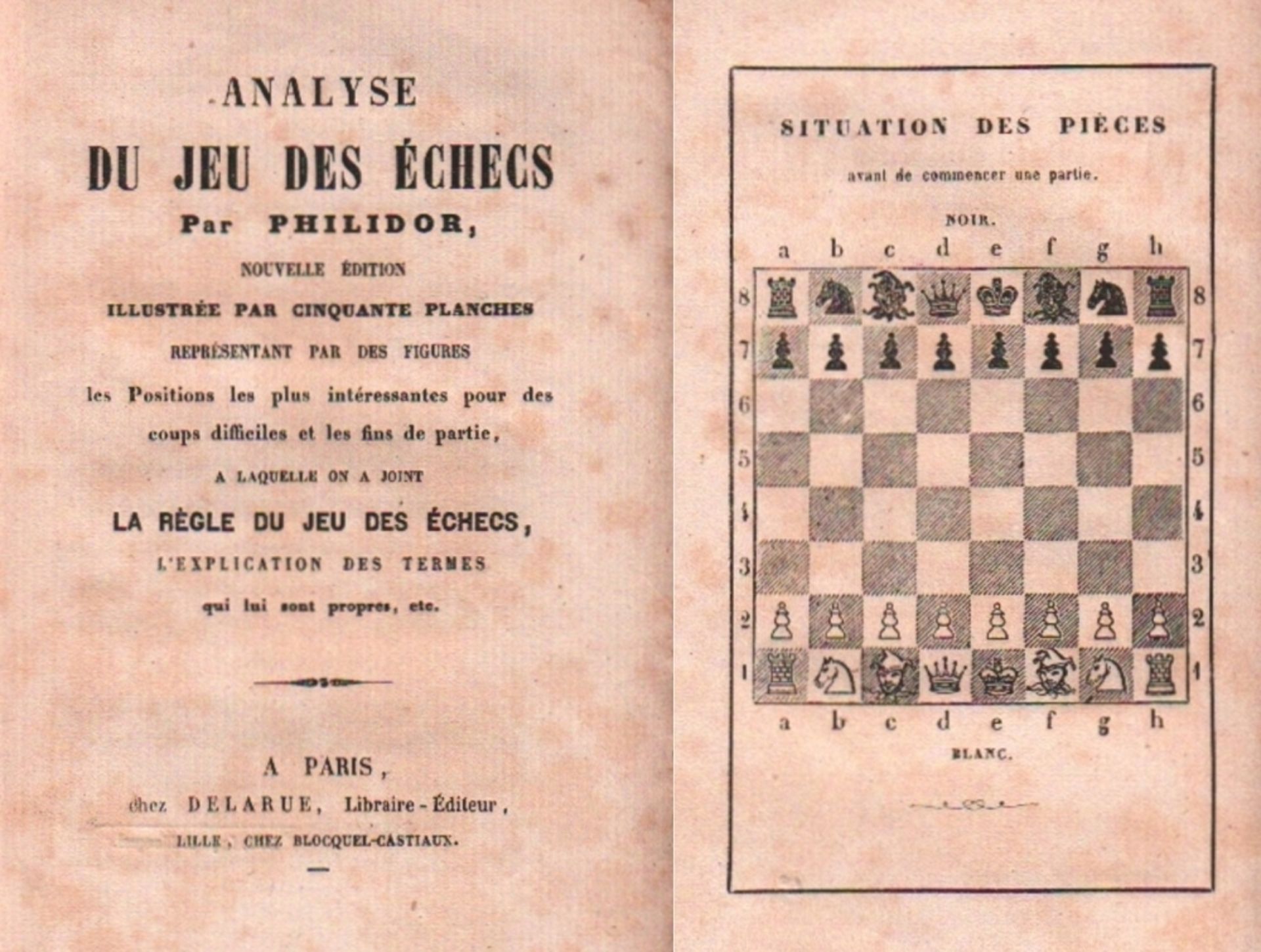 Philidor, A. D. (François André Danican.) Analyse du jeu des échecs. Nouvelle édition. Illustrée par