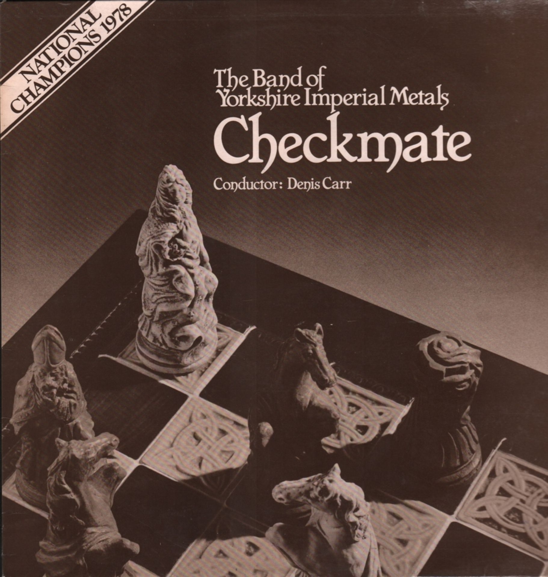Schallplatte. Checkmate. The Band of Yorkshire Imperial Metals. Conductor: Denis Carr.