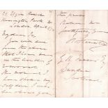 Staunton, Howard. Eigenhändig geschriebener Brief von H. Staunton in englischer Sprache, signiert