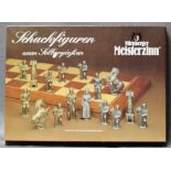 Nürnberger Meisterzinn. Schachfiguren zum Selbergießen. Set mit Gießformen und Talkum,