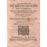 Ducchi, Gregorio. Il giuoco de gli scacchi. Ridotto in Poema Eroico, sotto prosopopea di due Potenti