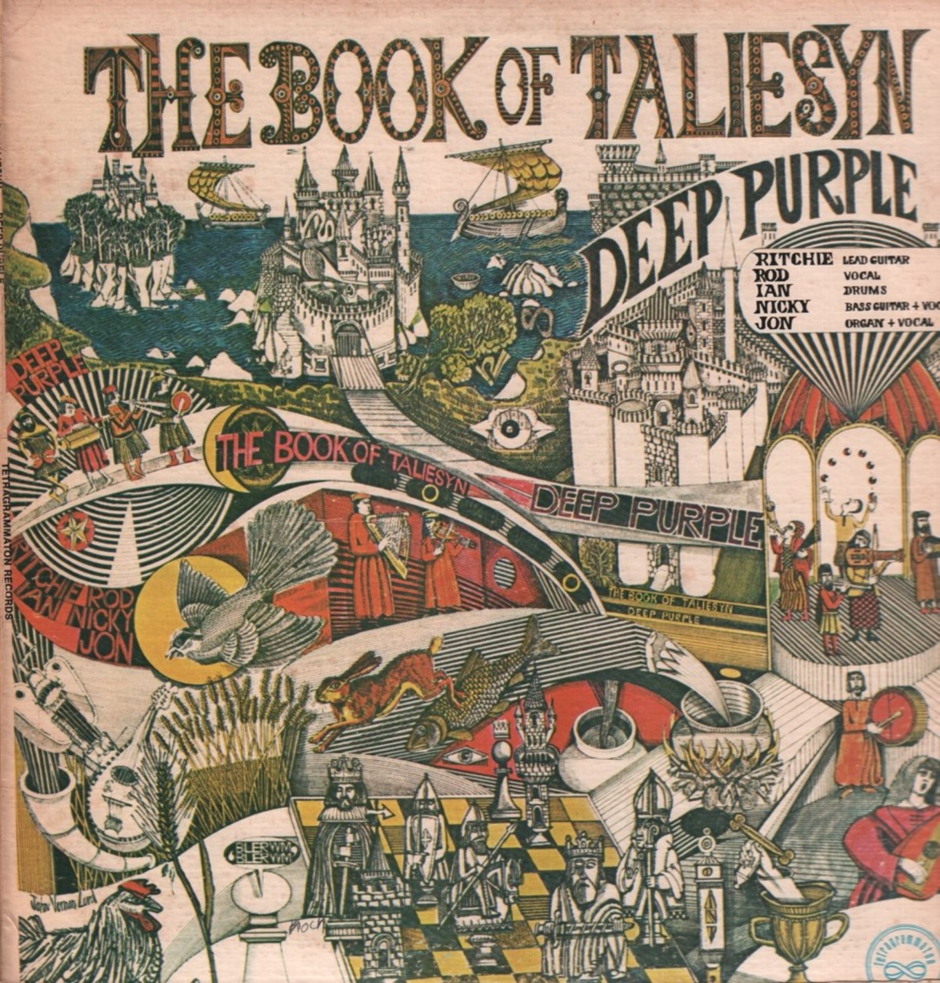 Schallplatte. Deep Purple The Book of Taliesyn. Langspielplatte. T 107. USA, Tetragrammaton Records,