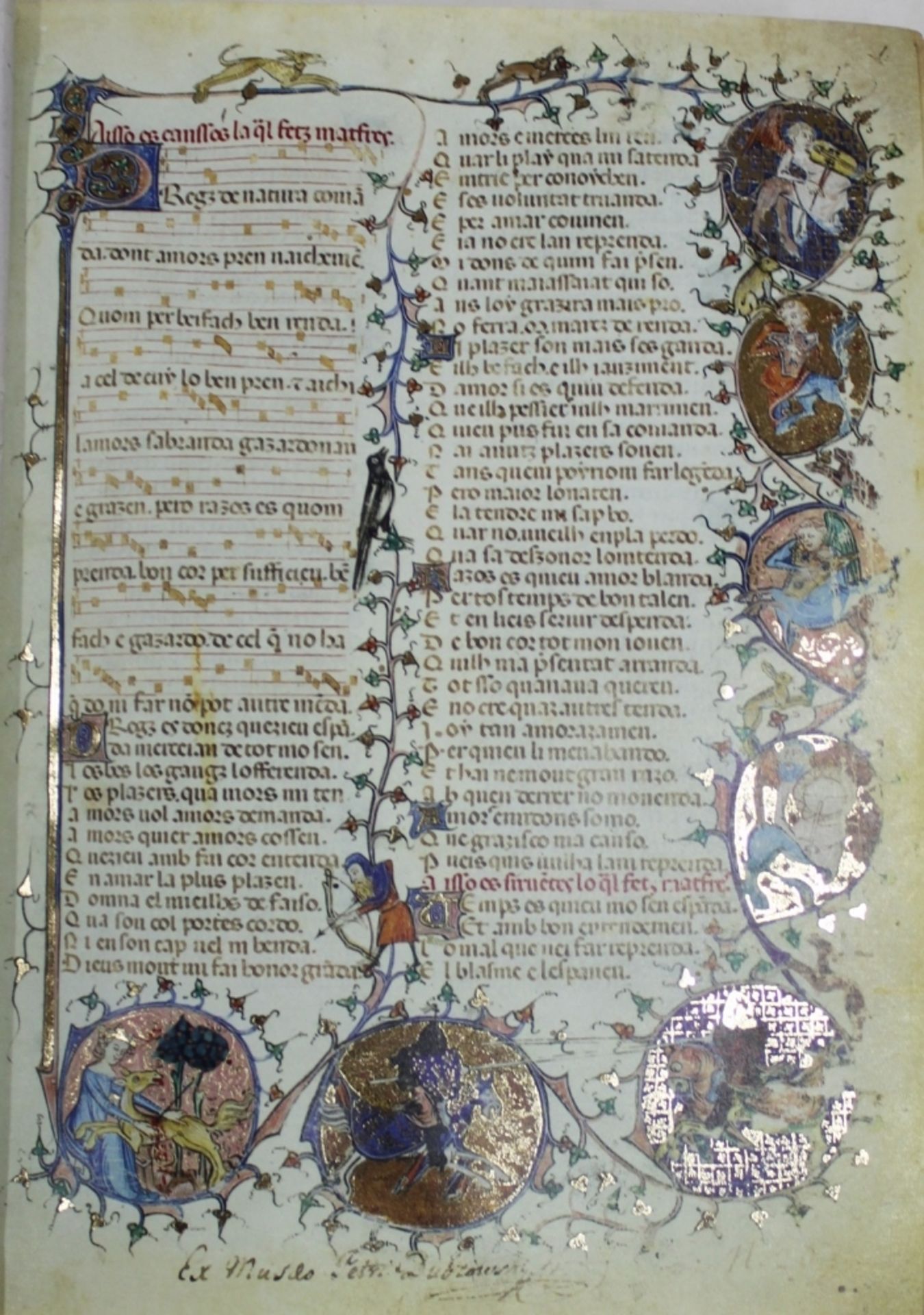 Ermengaud, Matfre. Breviari d´Amour, aus der Zeit von 1288 bis 1320. Faksimile der Handschrift MS - Image 3 of 4