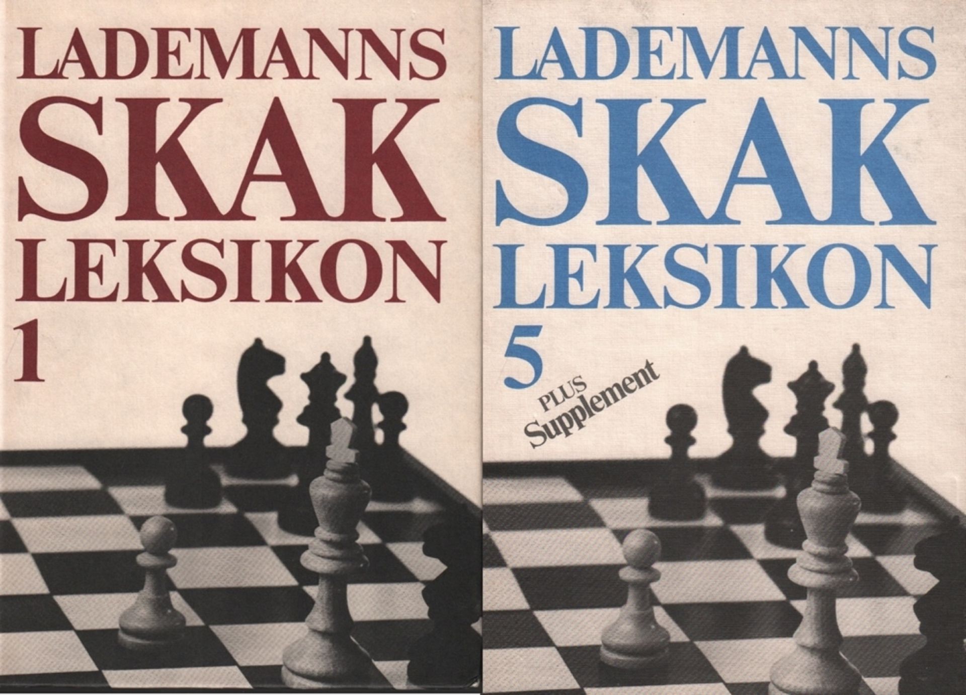 Novrup, Svend. Lademanns Skakleksikon. 5 Bände. Kopenhagen, Lademann, ca. 1982. 8°. Mit Textabb. und