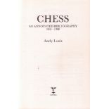 Lusis, Andy. Chess. An annotated bibliography 1969 - 1988. London und New York, Mansell, 1991. 4°.