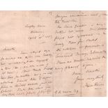 Pierce, James. Eigenhändig geschriebener Brief von J. Pierce in englischer Sprache, signiert und