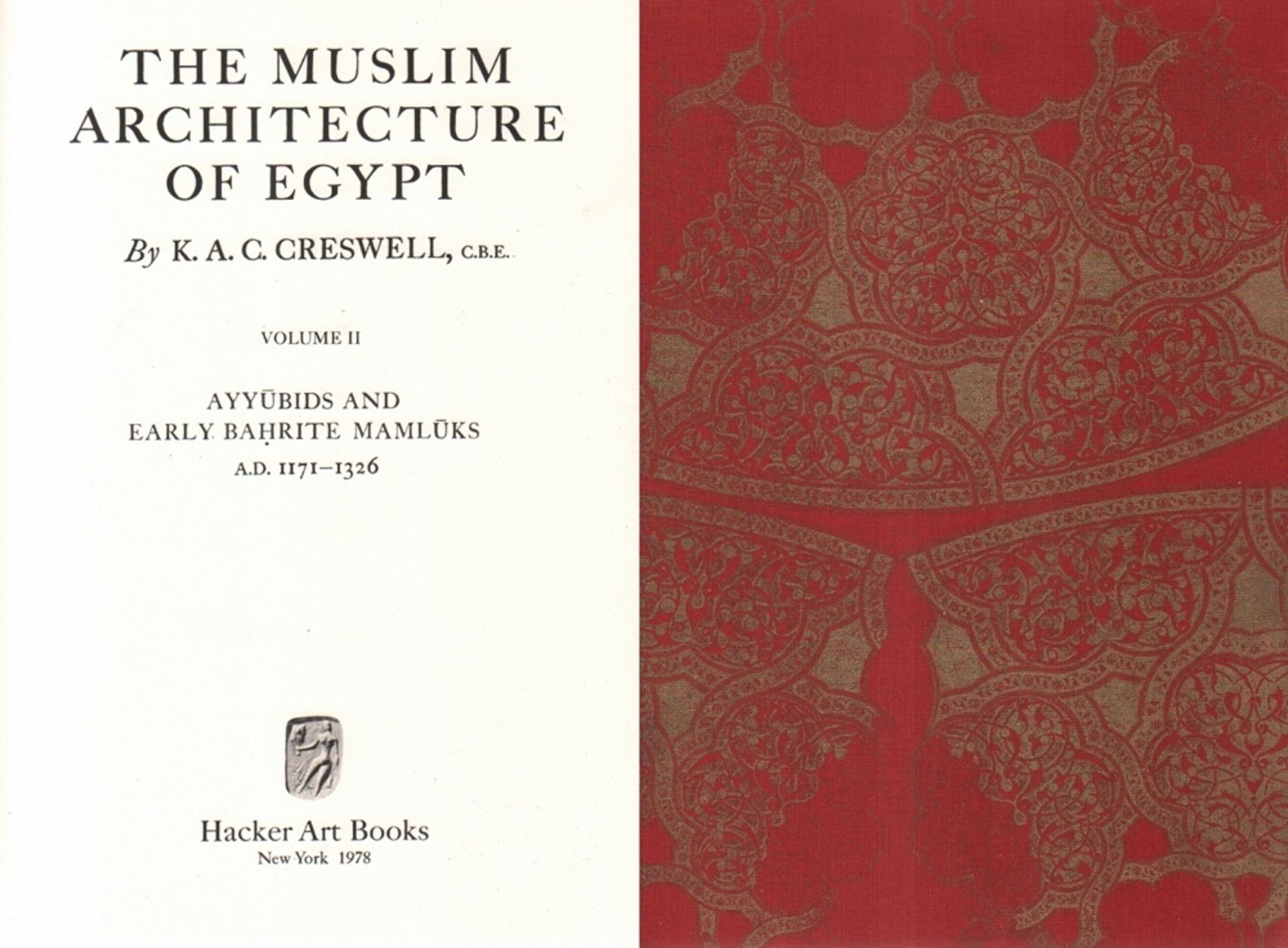 Islamistik. Creswell, K. A. C. The Muslim Architecture of Egypt. Nur 2. Band: Ayyubids and Early