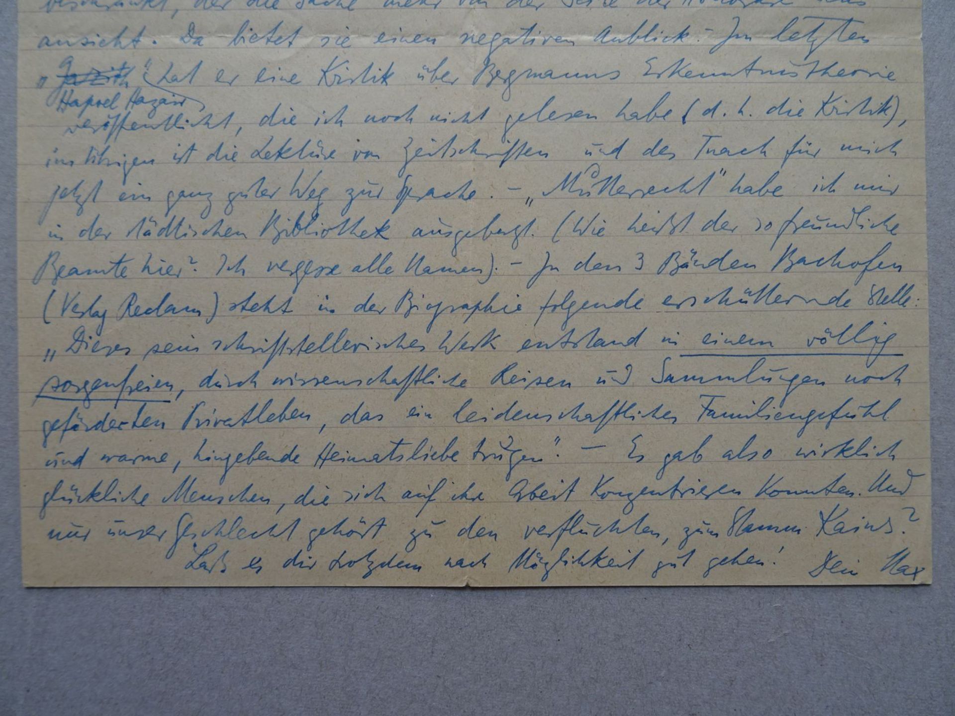 Brod - Brief an Weltsch August 1941 - Bild 3 aus 3