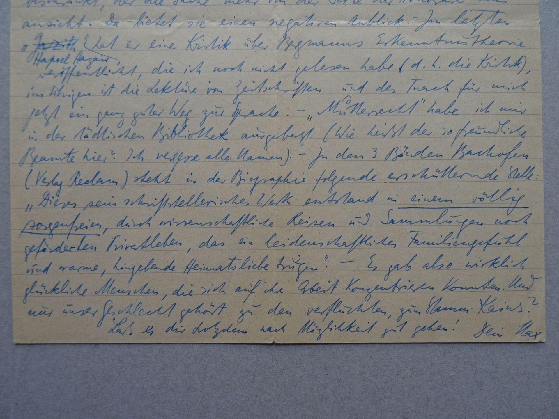 Brod - Brief an Weltsch August 1941 - Image 3 of 3