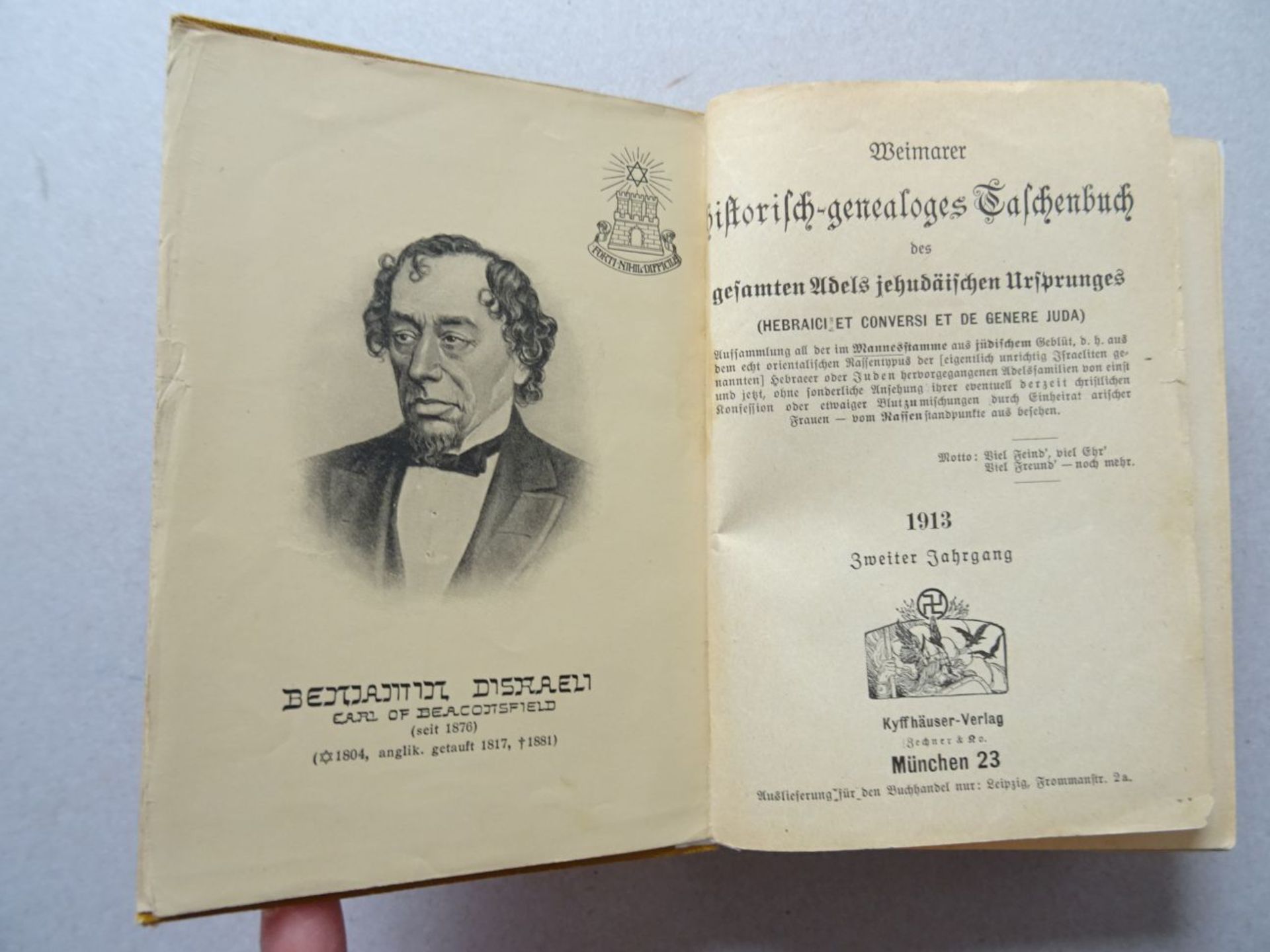 Weimarer genealoges Taschenbuch, 1913 - Bild 2 aus 5