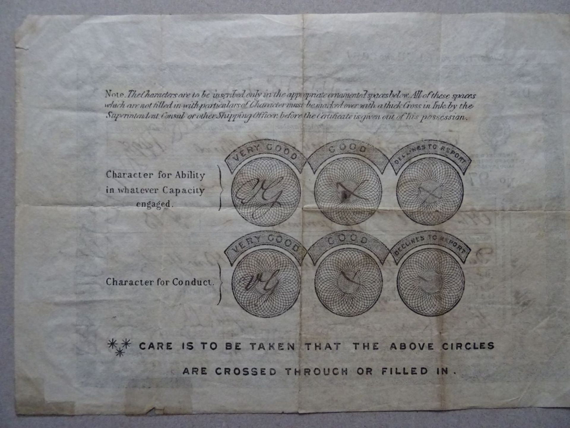 Certificate of Discharge 1883 - Bild 5 aus 5