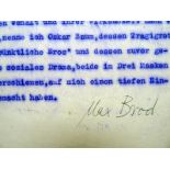 Brod - 'Als Bühnenleiter' Brief