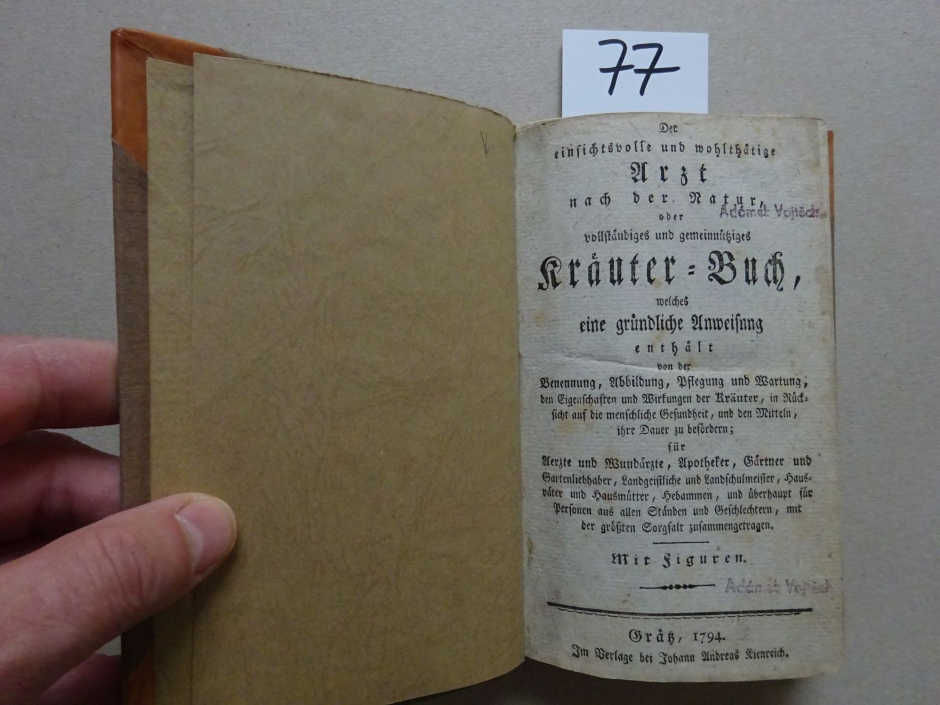 Kräuter-Buch 1794 - Bild 2 aus 6