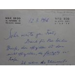 Brod - Brief an Frau E. Stern