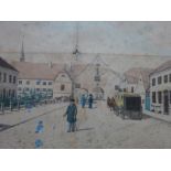 Lithographie - Flensburg Rotes Tor