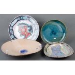 Vier unterschiedliche Keramik-Platten, Entwurf u.a. Horst Kerstan (1941-2005), Rheinfelder