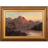 Johannes Martinus Bach (1866-1943). Fjordlandschaft. Öl/Lw., re./u./sign./dat. 1917, gerahmt, 51 x