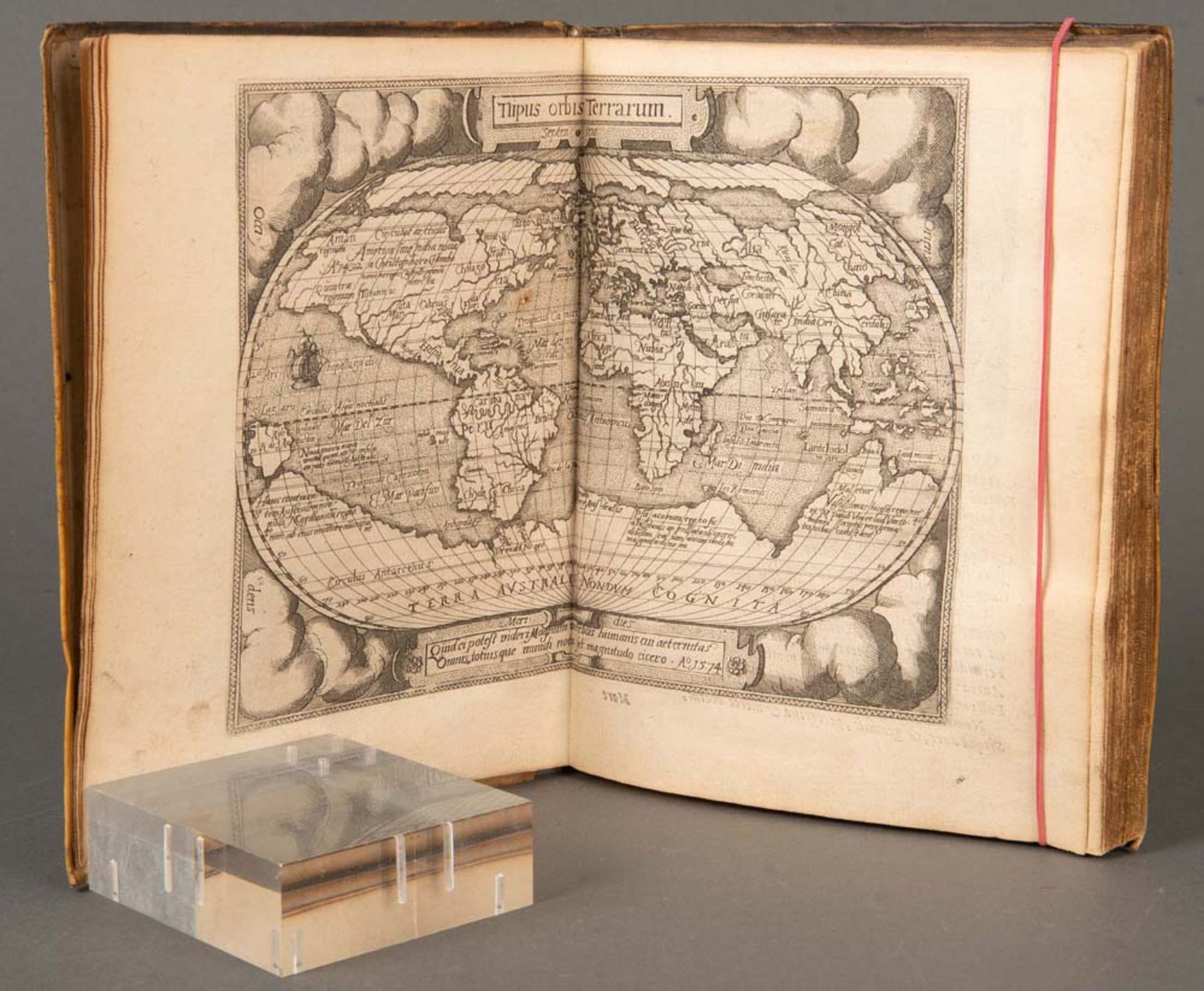 Philipp Galleum, „Theatri Orbis Terrarum Enchiridion“, ill. von Hugo Favolium, mit Weltkarte von - Bild 4 aus 5