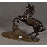 Steigendes Pferd. Bronze / Metall, auf der Plinthe bez./dat. „Maugsch 1928“, H=34,5 cm.