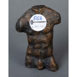 Hans Schröder (1930-2010) attrib. Männertorso. Bronze, H=13 cm.