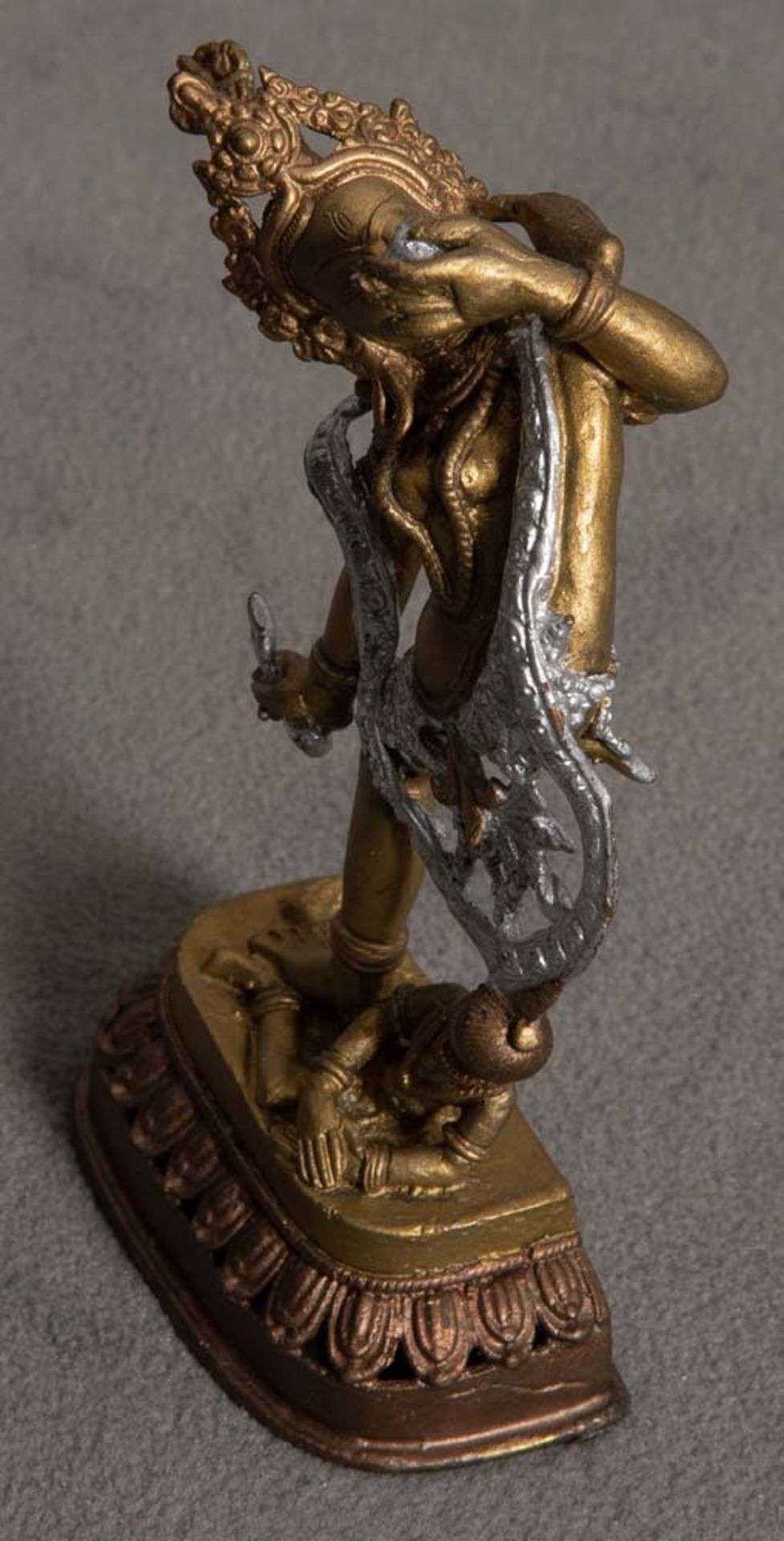 Kali. Asien. Metall, vergoldet, H=17 cm. - Image 3 of 4