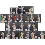 Sammlung von 21 Figuren der legendären Affenkapelle. Meissen 20. Jh. Porzellan, bunt bemalt