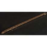 Panzerarmband. 14 ct Gelbgold, ca. 30 g, L=17 cm.