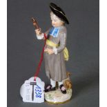 Junger Priester. Meissen 19. Jh. Porzellan, am Boden unterglasurblaue Schwertermarke, H=12,5 cm. (