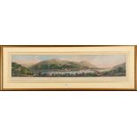 Johann Hürlimann (1793-1850). „Panorama de Heidelberg“. Aquatintaradierung, re./u./sign., hi./Gl./